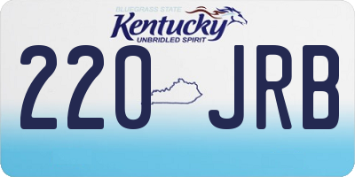 KY license plate 220JRB