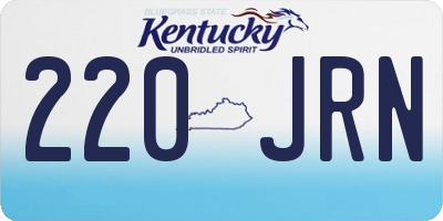 KY license plate 220JRN