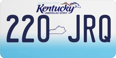 KY license plate 220JRQ