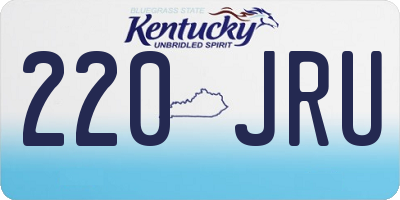 KY license plate 220JRU