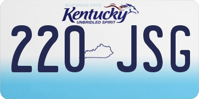 KY license plate 220JSG