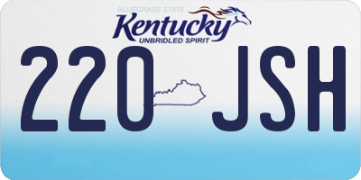 KY license plate 220JSH