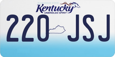 KY license plate 220JSJ