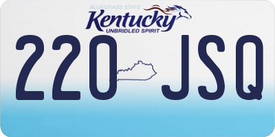 KY license plate 220JSQ