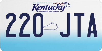KY license plate 220JTA