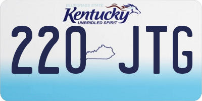 KY license plate 220JTG