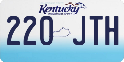 KY license plate 220JTH