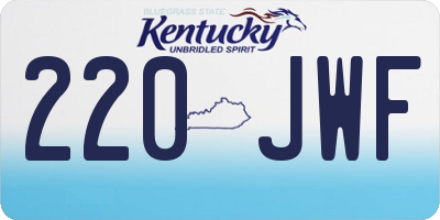 KY license plate 220JWF
