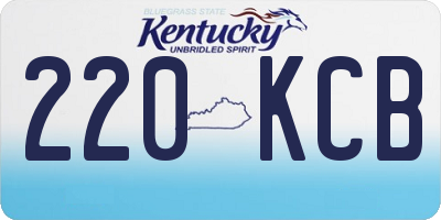 KY license plate 220KCB