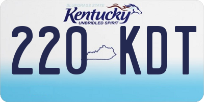 KY license plate 220KDT