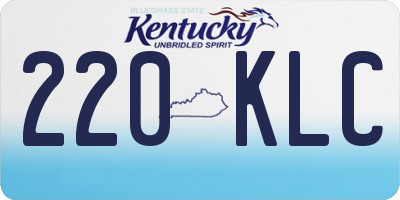 KY license plate 220KLC