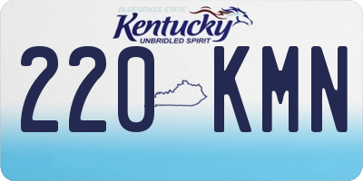 KY license plate 220KMN
