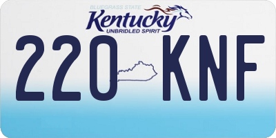 KY license plate 220KNF