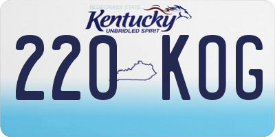 KY license plate 220KOG
