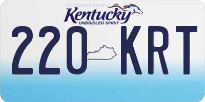 KY license plate 220KRT
