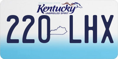 KY license plate 220LHX