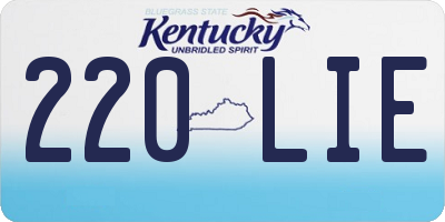 KY license plate 220LIE