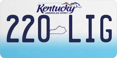 KY license plate 220LIG