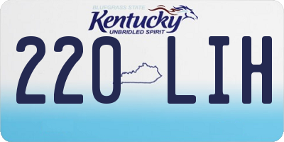 KY license plate 220LIH