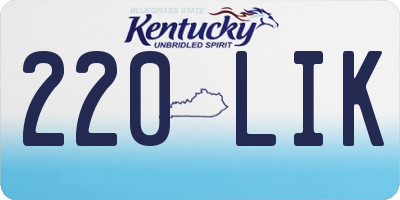 KY license plate 220LIK