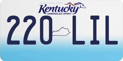 KY license plate 220LIL