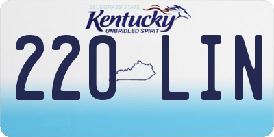 KY license plate 220LIN