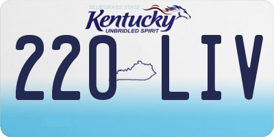 KY license plate 220LIV