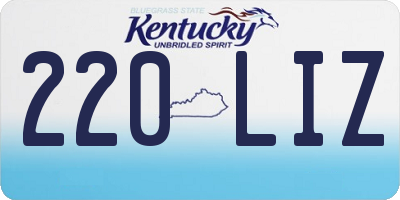KY license plate 220LIZ