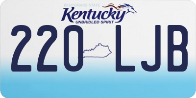KY license plate 220LJB