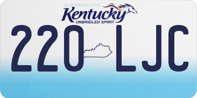 KY license plate 220LJC