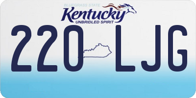 KY license plate 220LJG