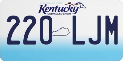 KY license plate 220LJM