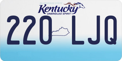 KY license plate 220LJQ