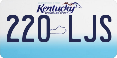KY license plate 220LJS
