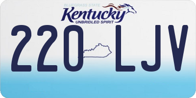 KY license plate 220LJV