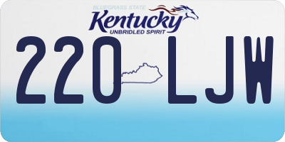 KY license plate 220LJW