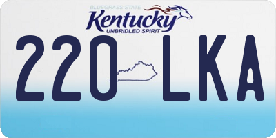 KY license plate 220LKA