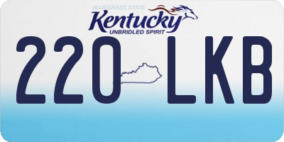 KY license plate 220LKB