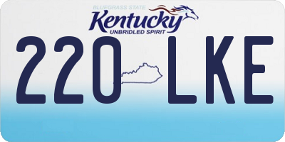 KY license plate 220LKE