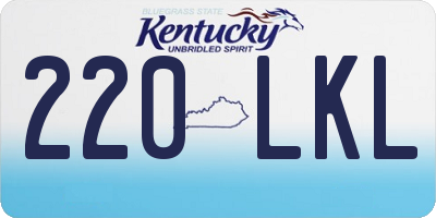 KY license plate 220LKL