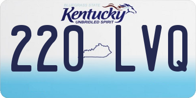 KY license plate 220LVQ
