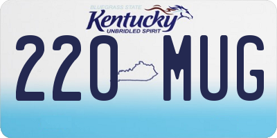 KY license plate 220MUG