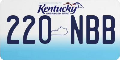 KY license plate 220NBB