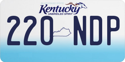 KY license plate 220NDP