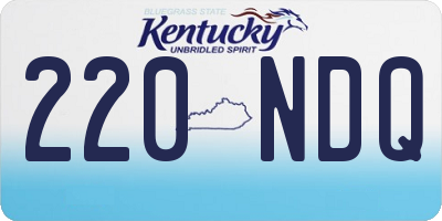 KY license plate 220NDQ
