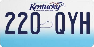 KY license plate 220QYH