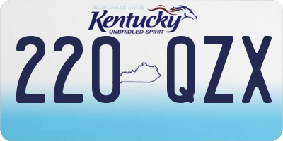 KY license plate 220QZX