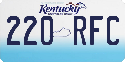 KY license plate 220RFC