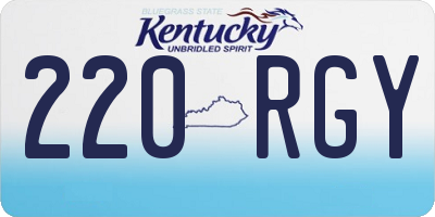 KY license plate 220RGY