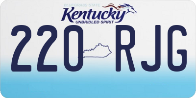 KY license plate 220RJG